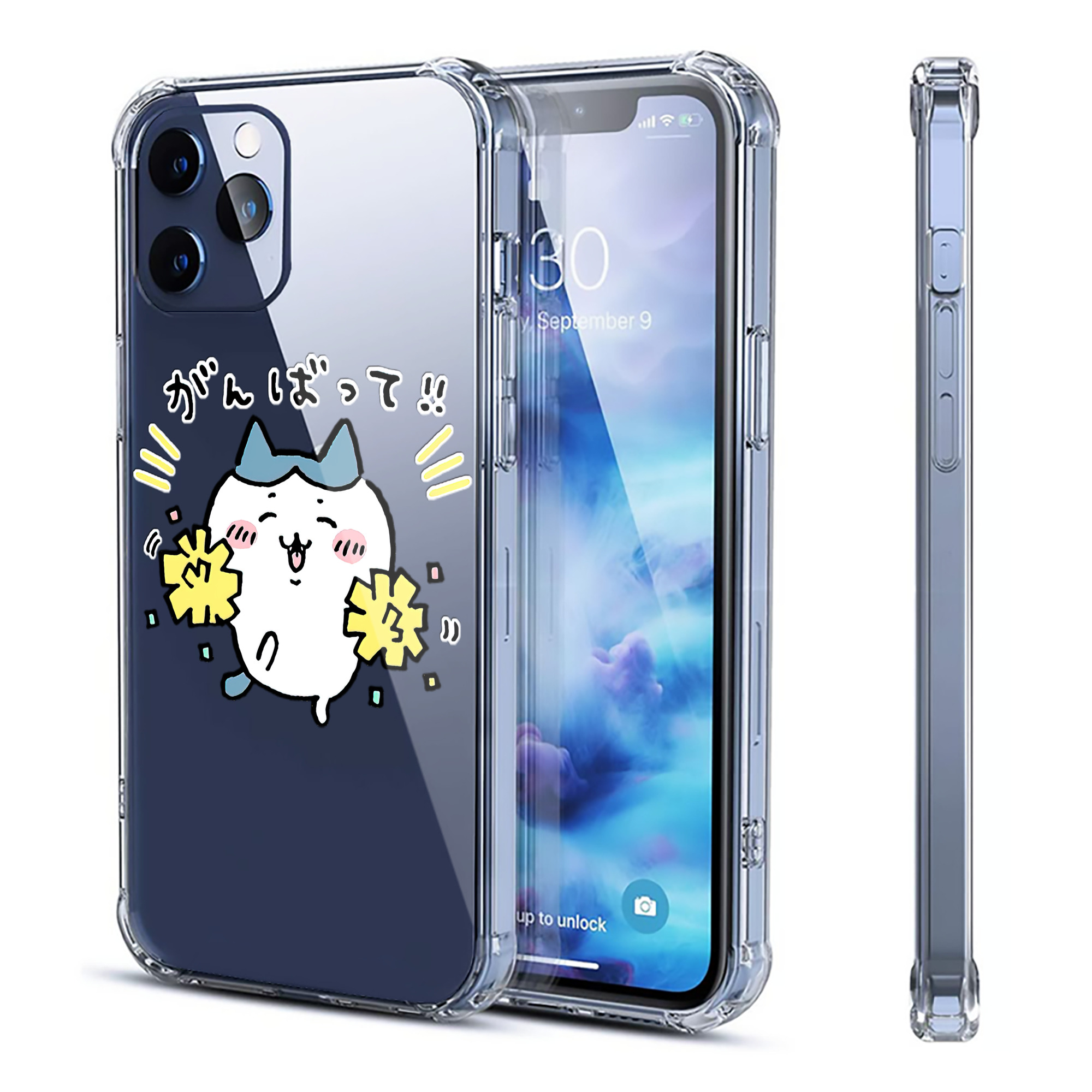 （画像用） ちいかわ ハチワレ Chii-kawa hachiware 【iPhone 12シリーズ対応】透明スマホケース（クリアソフトケース）